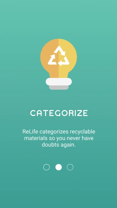 ReLife onboarding categorize